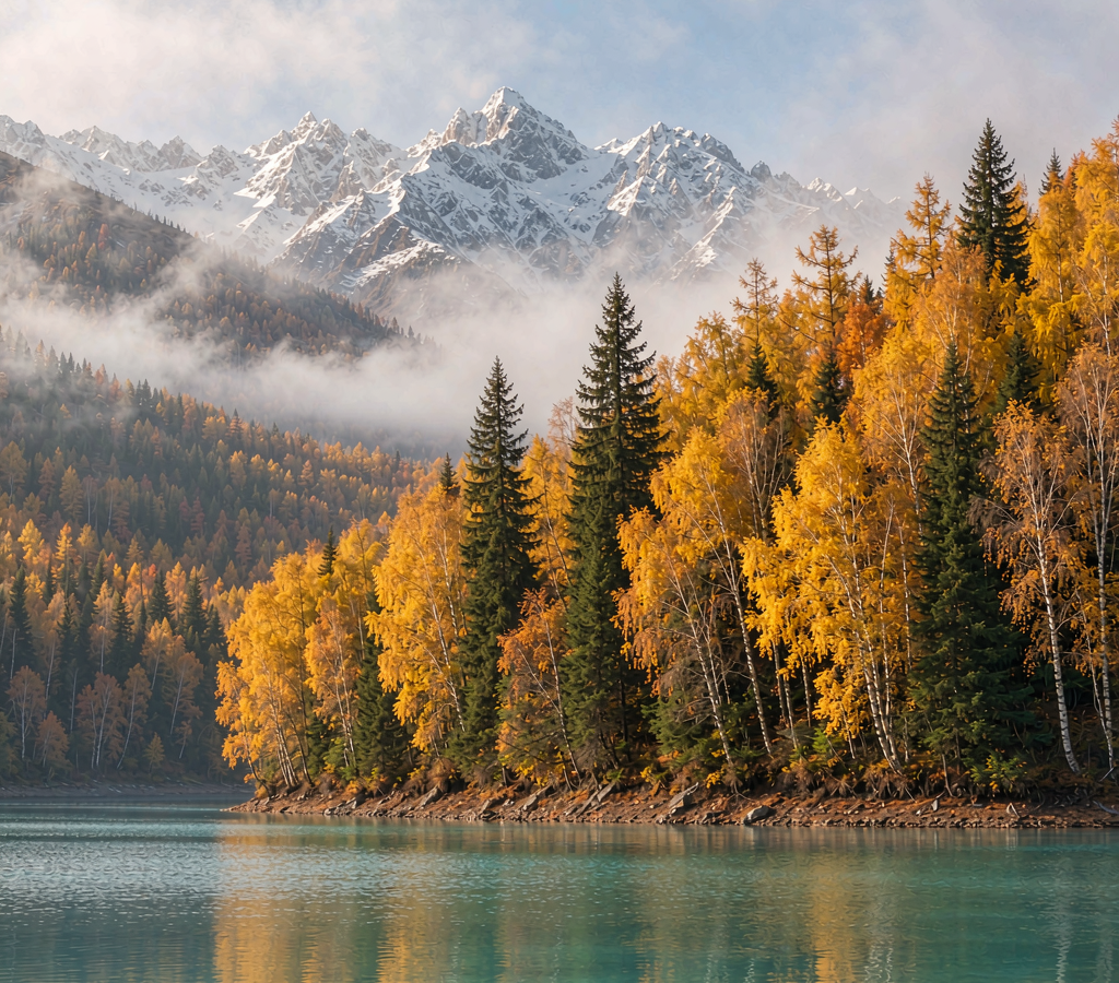 Kanas Lake in autumn